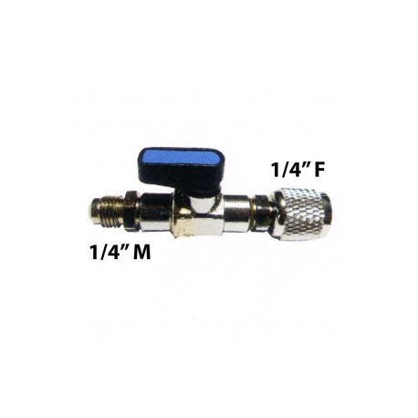 Grifo 1/4"M (SAE) - 1/4"F  (SAE) con aguja/pin