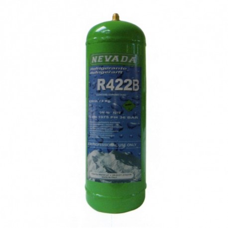 2 Kg R422 (ex R22) GAS REFRIGERANTE BOTELLA RECARGABLE