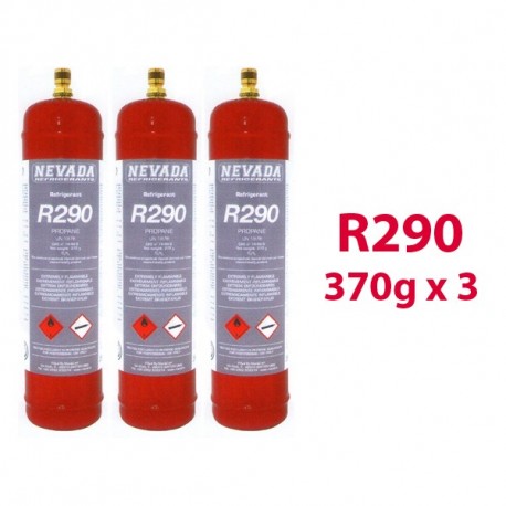 GAS R290 (propano) 3 x 370g botellas