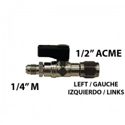 GRIFO 1/2"(F) ACME IZQ - 1/4"(M) SAE con aguja / pin