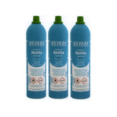 GAS R600a (isobutano) 3 x 420g Botellas